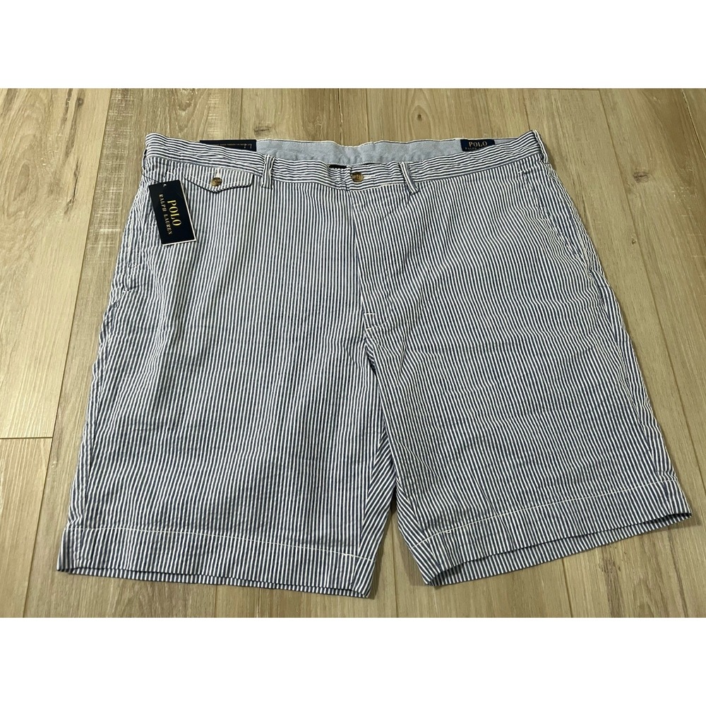 Polo Ralph Lauren Shorts Men's 42B Seersucker Stretch Classic Fit Flesh Pony